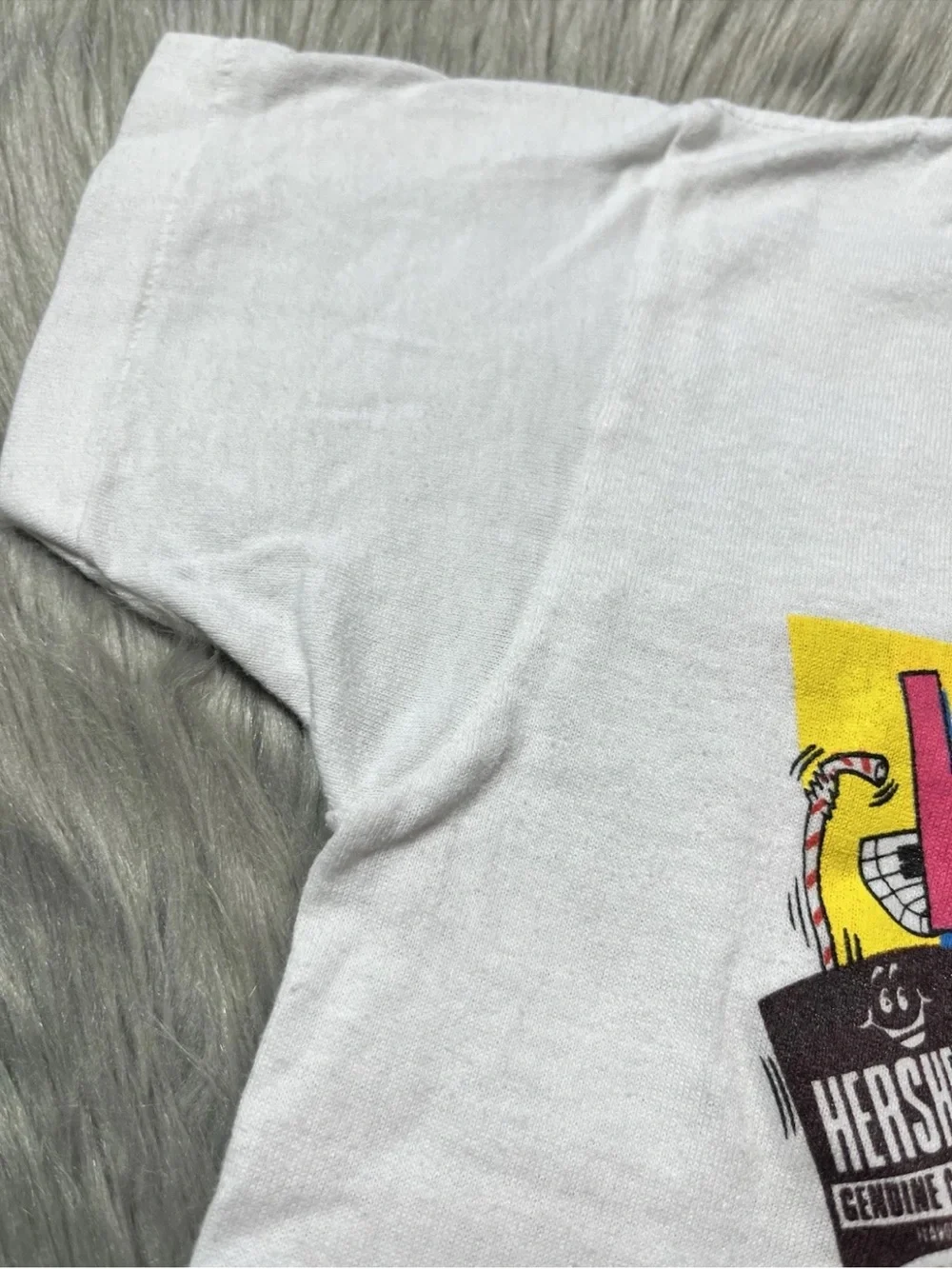 Vintage 1991 Kids Hersheys Chocolate Milk Syrup White T Shirt